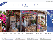 Tablet Screenshot of luxuria-eventsagency.com